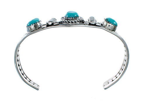 Navajo Turquoise Sterling Silver Native American Cuff Bracelet NX12458