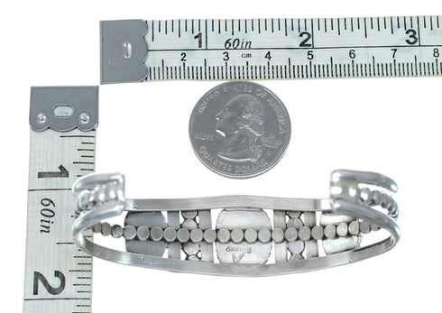 Navajo Turquoise Sterling Silver Native American Cuff Bracelet NX12458