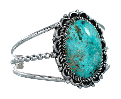 Genuine Navajo Large Turquoise Sterling Silver Cuff Bracelet NX12464
