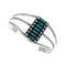 Navajo Turquoise Coral Inlay Multistone Sterling Silver Cuff Bracelet NX12467