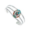 Navajo Multicolor Authentic Sterling Silver Cuff Bracelet NX12509