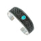 Native American Genuine Sterling Silver Turquoise Cuff Bracelet NX12461