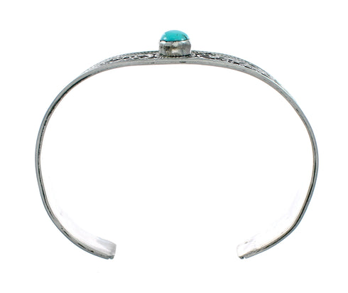 Native American Genuine Sterling Silver Turquoise Cuff Bracelet NX12461