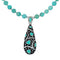 Genuine Navajo Turquoise Sterling Silver Necklace NX12479