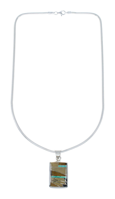 Sterling Silver Italian Snake Chain Multicolor Sterling Silver Pendant NX12492