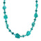 Genuine Kingman Navajo Turquoise Sterling Silver Bead Necklace NX12475