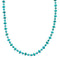 Navajo Turquoise Sterling Silver Bead Necklace NX12481