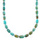 Genuine Native American Navajo Carico Lake Turquoise Sterling Silver Bead Necklace NX12474