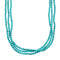Navajo 3-Strand Sterling Silver Turquoise Bead Necklace NX12482