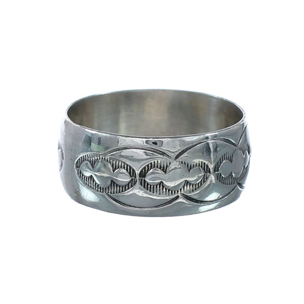 Navajo Authentic Sterling Silver Band Ring Size 10-1/2 NX12503