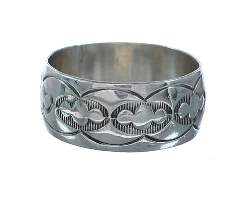 Navajo Authentic Sterling Silver Band Ring Size 10-1/2 NX12503