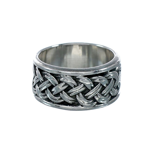 Navajo Authentic Sterling Silver Band Ring Size 6-1/4 NX12504