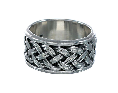 Navajo Authentic Sterling Silver Band Ring Size 6-1/4 NX12504