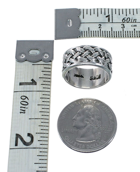 Navajo Authentic Sterling Silver Band Ring Size 6-1/4 NX12504