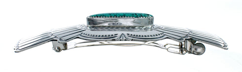 Navajo Sterling Silver Turquoise Hair Barrette NX12505