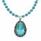 Genuine Navajo Turquoise Sterling Silver Necklace NX12514