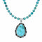Native American Navajo Turquoise Sterling Silver Necklace NX12515