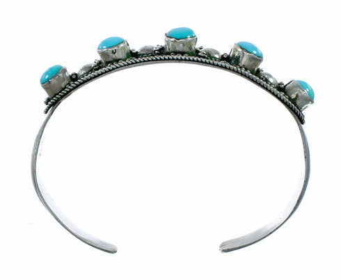Native American Navajo Sterling Silver Turquoise Cuff Bracelet NX12522