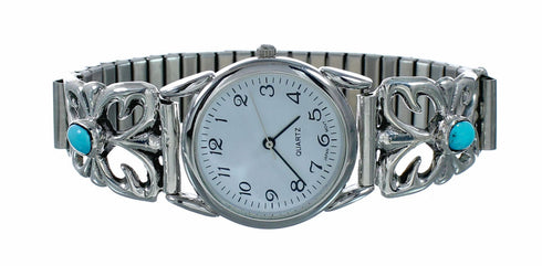 Genuine Navajo Sterling Silver Turquoise Watch NX12546