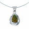 Sterling Silver Turquoise Navajo Tear Drop Pendant 16" Italian Snake Chain Necklace Set NX12536