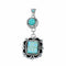 Turquoise Inlay Navajo Authentic Sterling Silver Pendant NX12526
