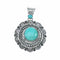 Navajo Turquoise Sterling Silver Pendant NX12589