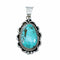 Navajo Turquoise Sterling Silver Pendant NX12587