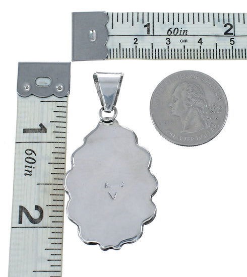 Navajo Turquoise Sterling Silver Pendant NX12587