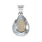 Navajo Sterling Silver Mother Of Pearl Tear Drop Pendant NX12527