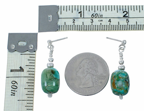 Navajo Turquoise Sterling Silver Bead Post Earrings NX12542