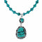 Genuine High Quality Navajo Turquoise Sterling Silver Necklace NX12566