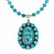 Navajo High Quality Turquoise Sterling Silver Necklace NX12567