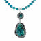 Genuine Navajo Turquoise Sterling Silver Necklace NX12568