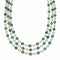 Genuine Navajo Turquoise 3-Strand Sterling Silver Bead Necklace NX12559