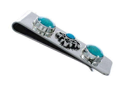 Native American Turquoise Sterling Silver Navajo Money Clip NX12550