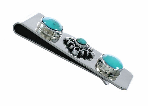 Native American Turquoise Sterling Silver Navajo Money Clip NX12551