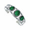 American Indian Malachite Navajo Silver Cuff Bracelet NX12577