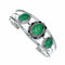 American Indian Malachite Navajo Silver Cuff Bracelet NX12578