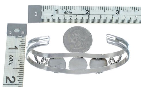 Genuine Malachite Navajo Silver Cuff Bracelet NX12580