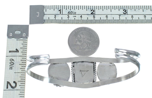 Navajo Malachite Silver Cuff Bracelet NX12581