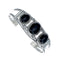 Navajo Indian Sterling Silver Onyx Cuff Bracelet NX12583