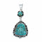 Genuine Turquoise Sterling Silver Navajo Pendant NX12576