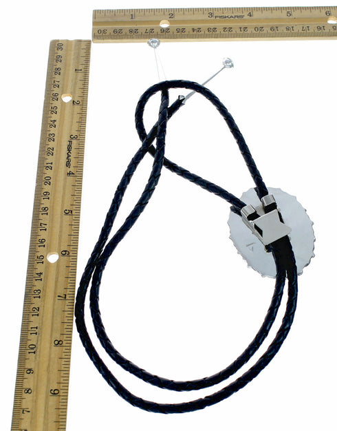 Navajo Sterling Silver American Indian Turquoise Bolo Tie NX12595