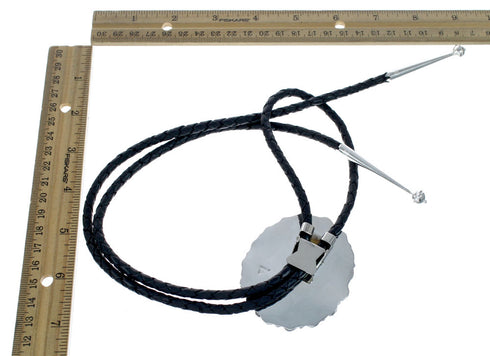Navajo Sterling Silver Turquoise Bolo Tie NX12593