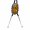 Navajo Native American Sterling Silver Amber Bolo Tie NX12585