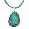 Native American Navajo Kingman Turquoise Sterling Silver Necklace NX12609