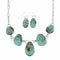 Navajo Sterling Silver Turquoise Link Necklace Earrings Set NX12612