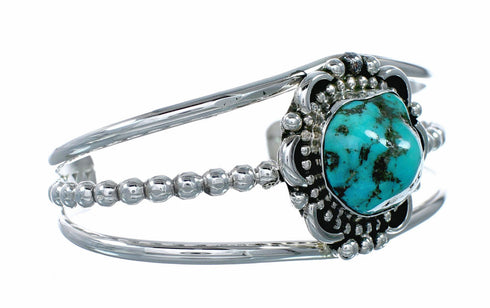 Genuine Navajo Turquoise Sterling Silver Cuff Bracelet NX12601