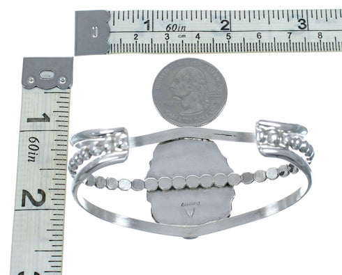 American Indian Navajo Turquoise Sterling Silver Cuff Bracelet NX12602