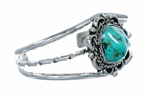 Native American Navajo Turquoise Sterling Silver Cuff Bracelet NX12603